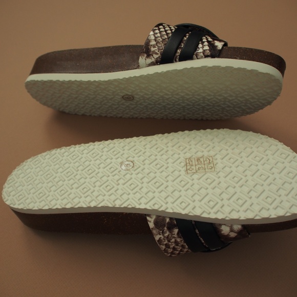 Tory Burch Leigh Snake Printed Slide S 9 9.5 - Picture 3 of 8
